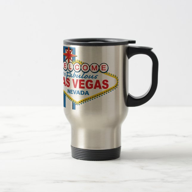 Las Vegas Retro Sign Travel Mug (Right)