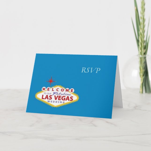 Las Vegas RSVP Wedding Card (Front)