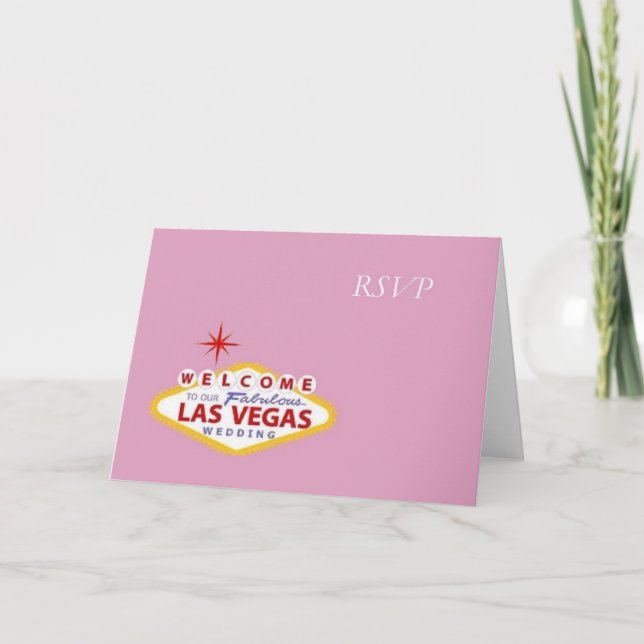 Las Vegas RSVP Wedding Card (Front)