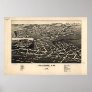 Las Vegas San Miguel County New Mexico (1882) Poster