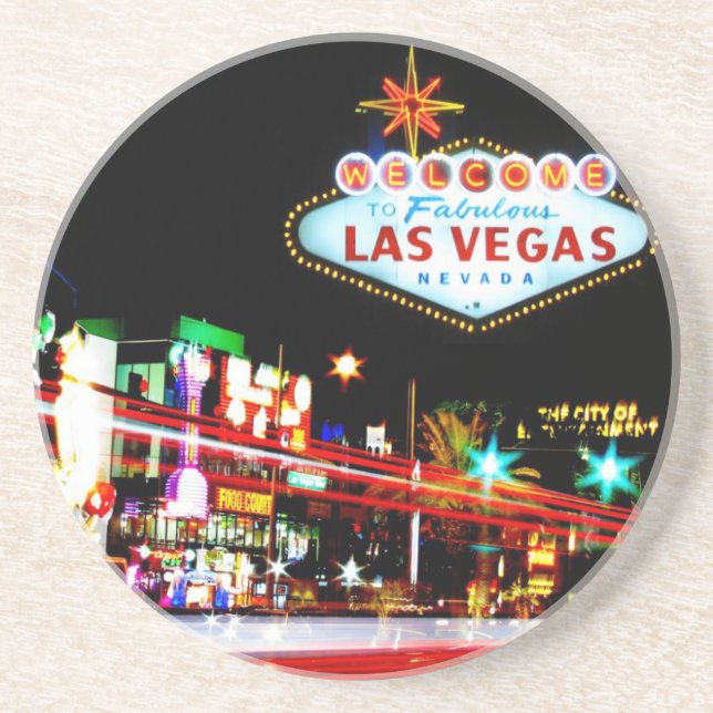 Las Vegas Sandstone Drink Coaster (Front)