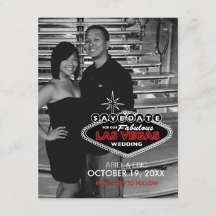 Las Vegas Save-the-Date Custom Postcard