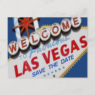 Las Vegas SAVE THE DATE Postcard