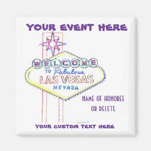 Las Vegas Sign Artsy for Special Events Magnet
