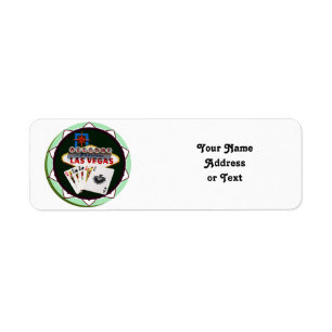 Las Vegas Sign & Cards Poker Chip