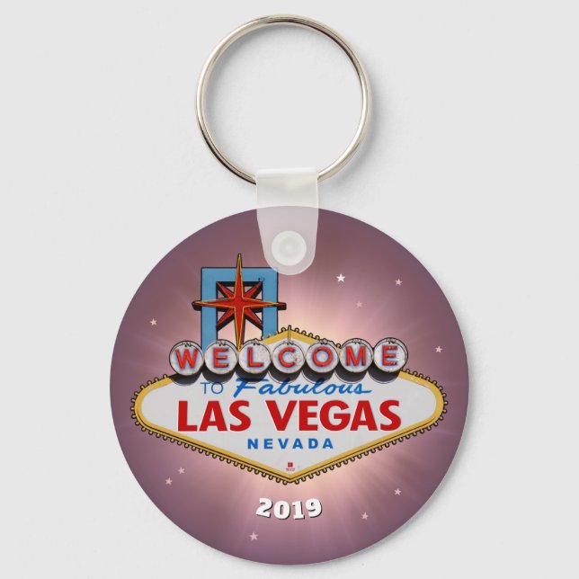 Las Vegas Sign (customisable) Key Ring (Front)