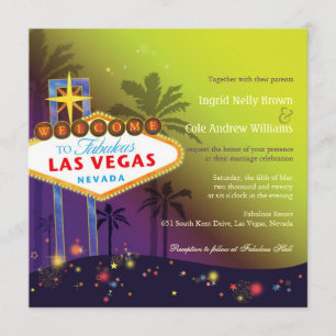 Las Vegas Sign Destination Wedding Invitation