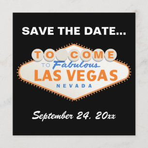 Las Vegas sign destination wedding Save the Date