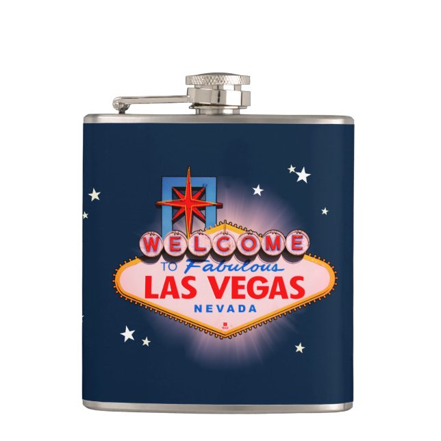 Las Vegas Sign Hip Flask (Front)