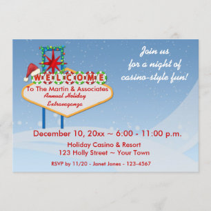 Las Vegas Sign Holiday Invitation