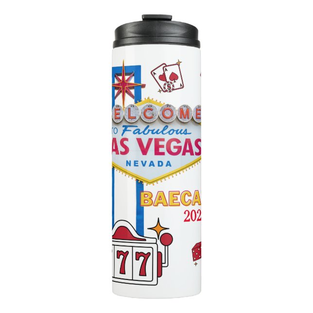 Las Vegas Sign Nevada Baecation Thermal Tumbler (Front)