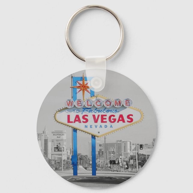 Las Vegas Sign Retro Keychain (Front)