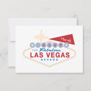 Las Vegas Sign RSVP   Wedding Response Card