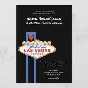 Las Vegas Sign Wedding Invitation