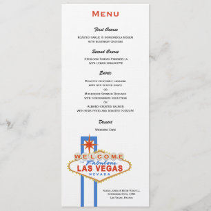 Las Vegas Sign Wedding Menu