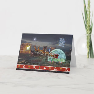 Las Vegas Silent Night Christmas Card