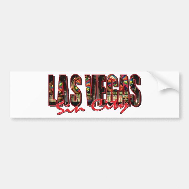 Las Vegas Sin City Bumper Sticker (Front)