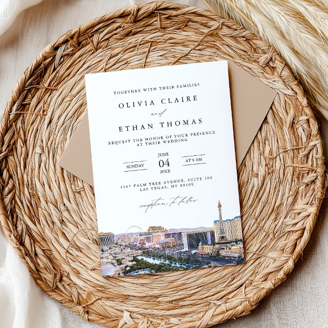 Las Vegas Skyline Destination Wedding Invitation (Creator Uploaded)