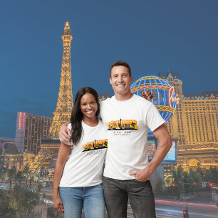 Las Vegas Skyline Latitude and Longitude T-Shirt