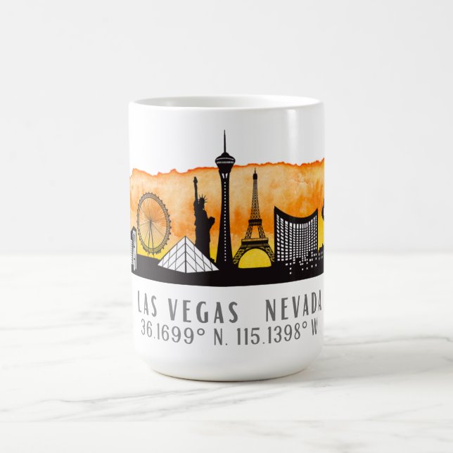 Las Vegas Skyline Latitude  Coffee Mug (Center)