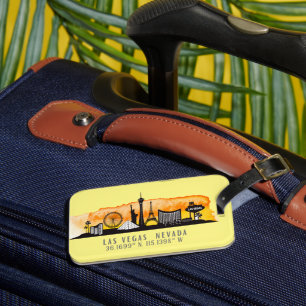 Las Vegas Skyline Latitude  Luggage Tag