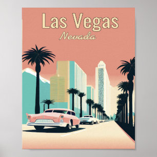 Las Vegas Skyline Minimalist Vintage Art Poster