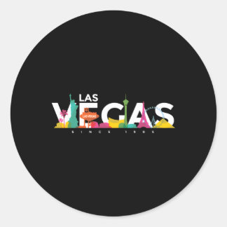 Las Vegas Skyline Nevada Classic Round Sticker