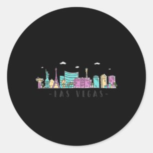Las Vegas Skyline Nevada Classic Round Sticker