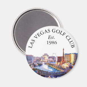 Las Vegas Skyline Personalised Golf Club Name Magnet