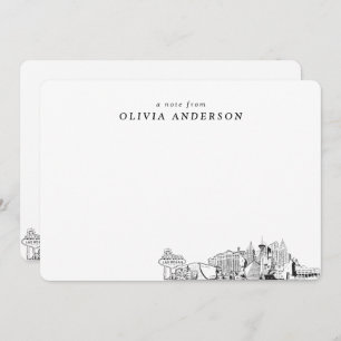 Las Vegas Skyline Personalised Note Cards