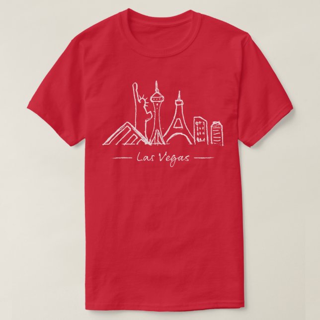 Las Vegas Skyline Silhouette City Trip Casino 1 T-Shirt (Design Front)