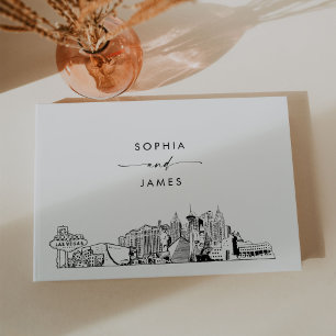 Las Vegas Skyline Wedding Guest Book