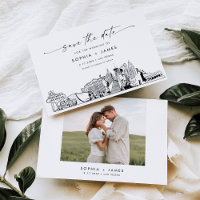Las Vegas Skyline Wedding Save the Date Card