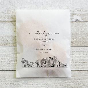 Las Vegas Skyline Wedding Thank You Favour Bags