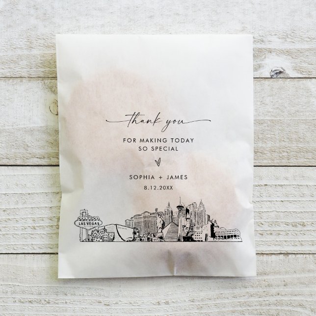 Las Vegas Skyline Wedding Thank You Favour Bags (Creator Uploaded)