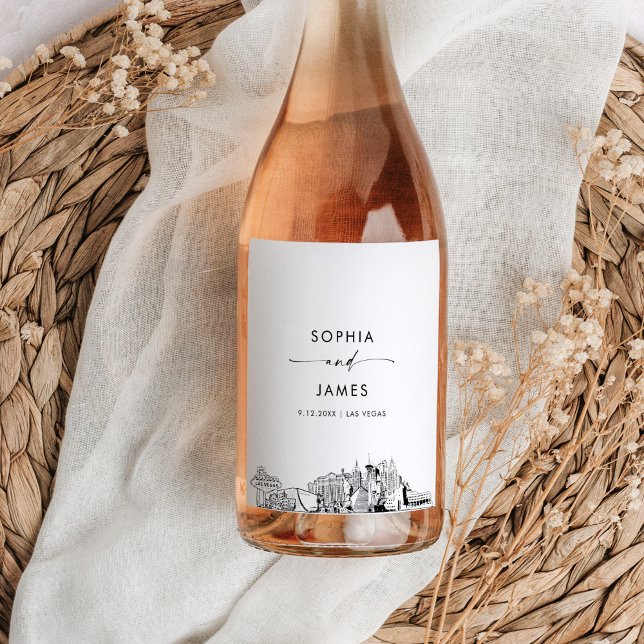 Las Vegas Skyline Wine Label (Creator Uploaded)