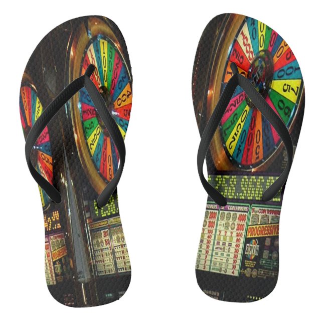 Las Vegas Slot Machines Flip Flops (Footbed)