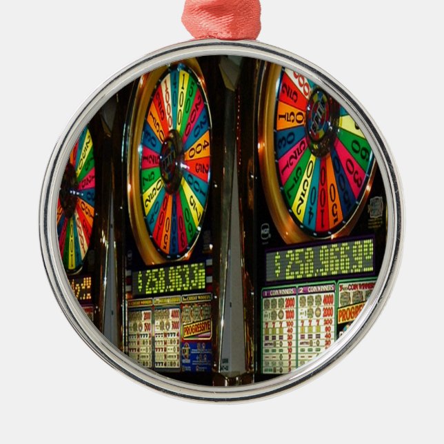 Las Vegas Slot Machines Metal Tree Decoration (Front)
