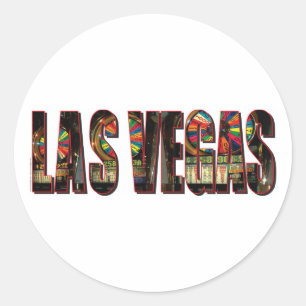 Las Vegas Slots Classic Round Sticker