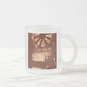 Las Vegas Slots Pop Art Frosted Glass Coffee Mug