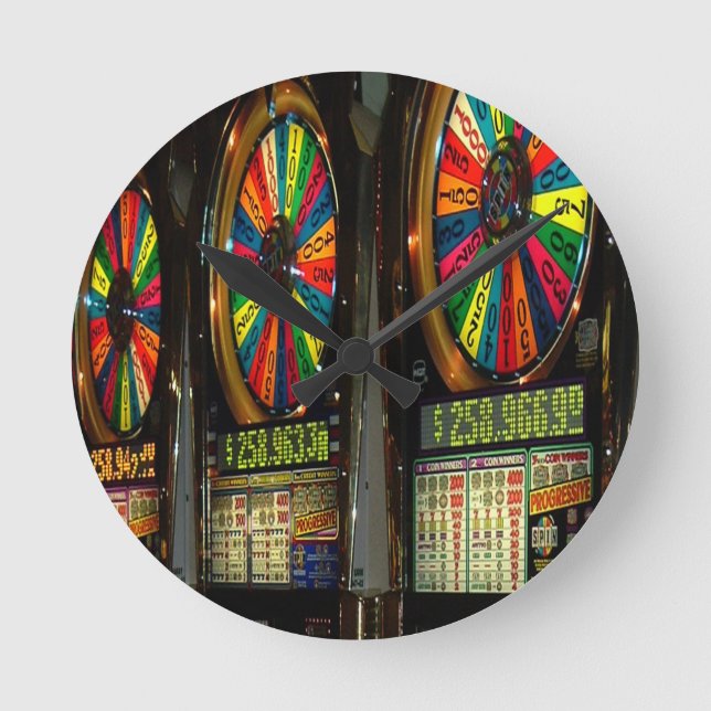 Las VEGAS-SLOTS Round Clock (Front)