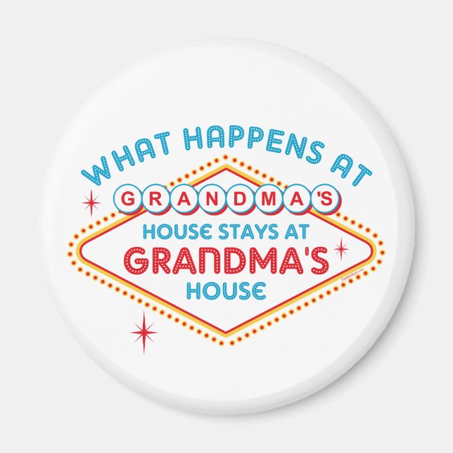 Las Vegas Stays At Grandma's Magnet (Front)
