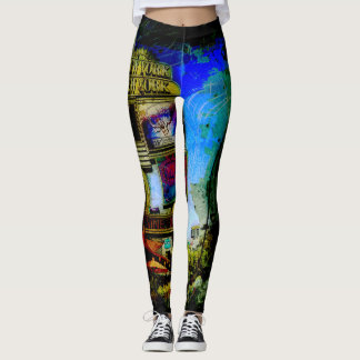 Las Vegas Street Scene Leggings