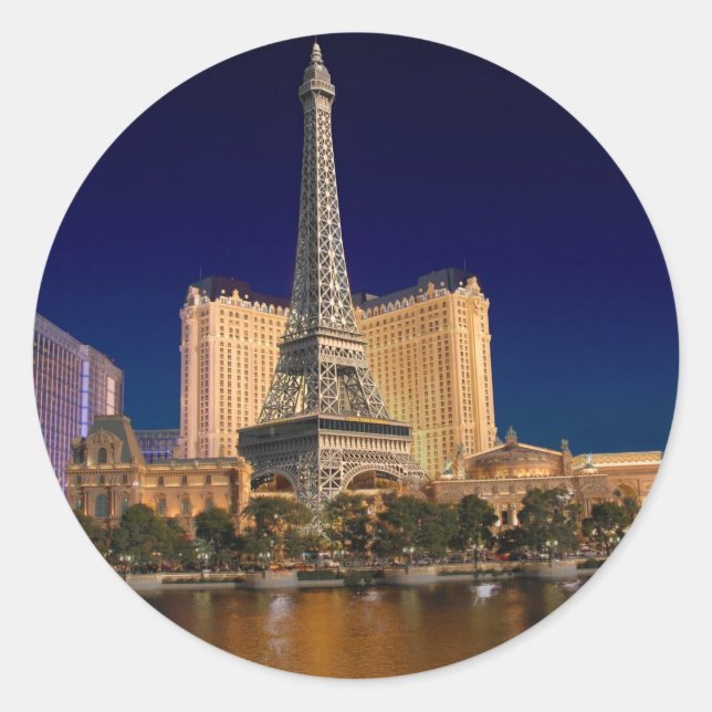 Las Vegas strip 5 Classic Round Sticker (Front)