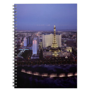 Las Vegas Strip Aerial View Casino Gambling City Notebook