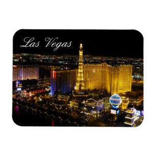 Las Vegas Strip, Aerial View, Night Lights Magnet