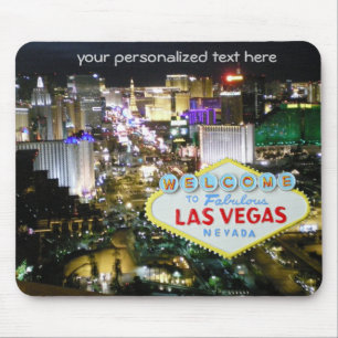 Las Vegas Strip and Welcome Sign Mouse Mat