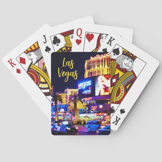 Las Vegas strip at night Classic Playing Cards (Back)