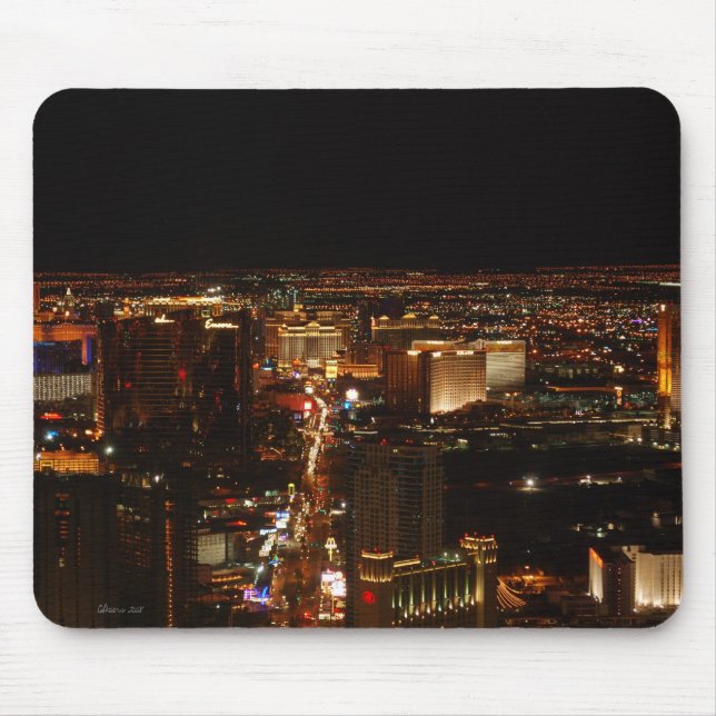 Las Vegas Strip at night Mouse Mat (Front)