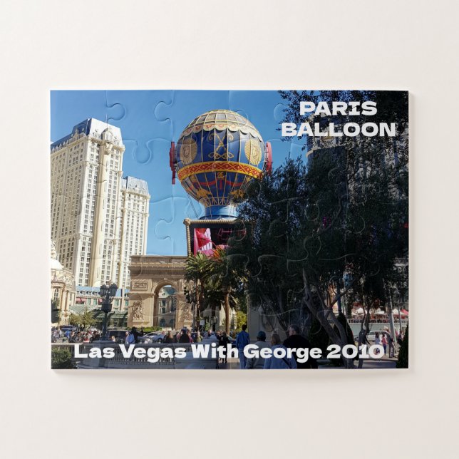 Las Vegas Strip Hot Air Balloon | Dementia Jigsaw Puzzle (Horizontal)
